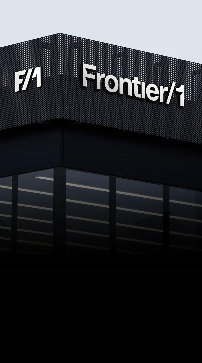 Frontier/1 building with F/1 and Frontier/1 signage