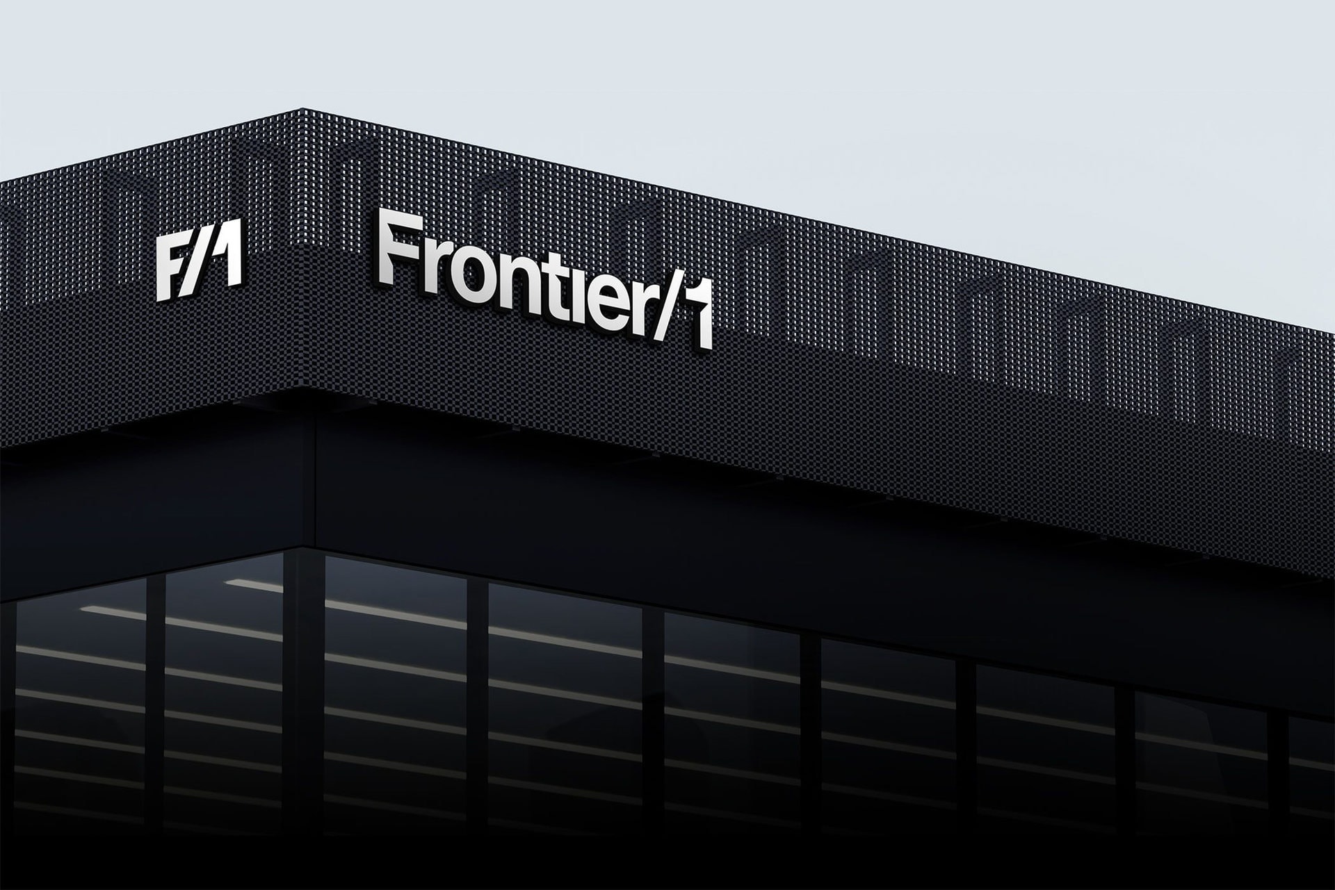 Frontier/1 building with F/1 and Frontier/1 signage